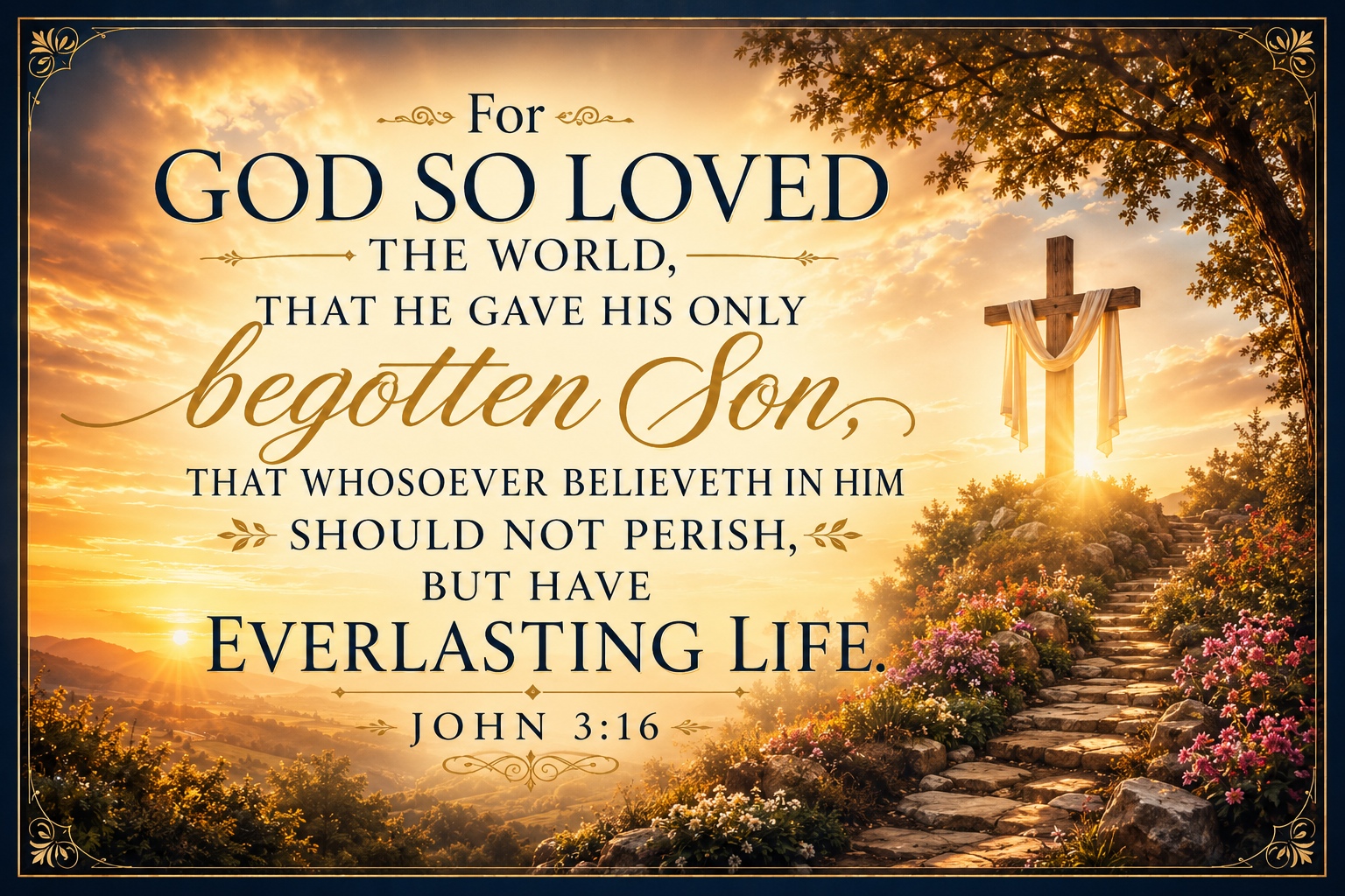 John 3:16 Scripture wall art