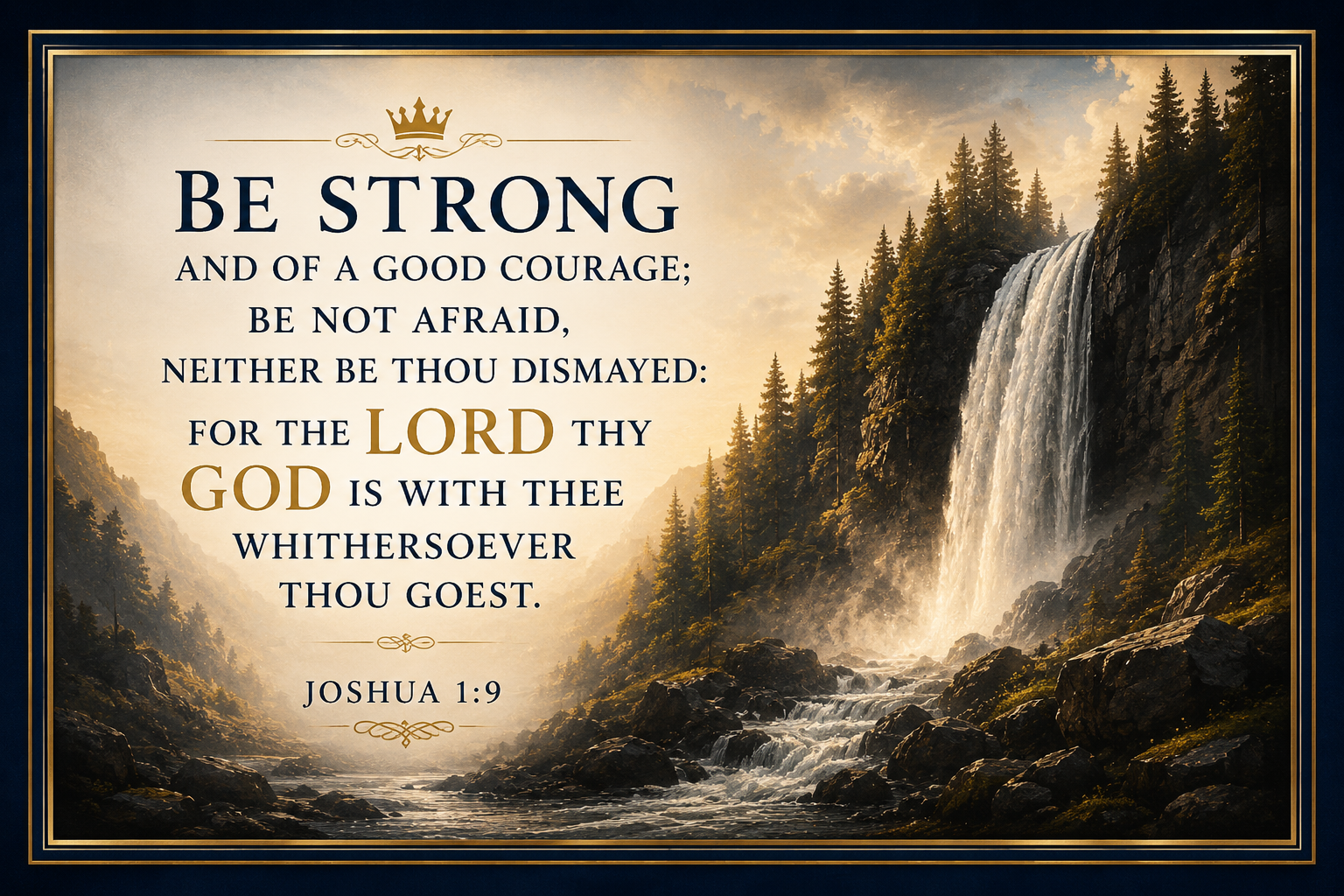 Joshua 1:9 Scripture wall art