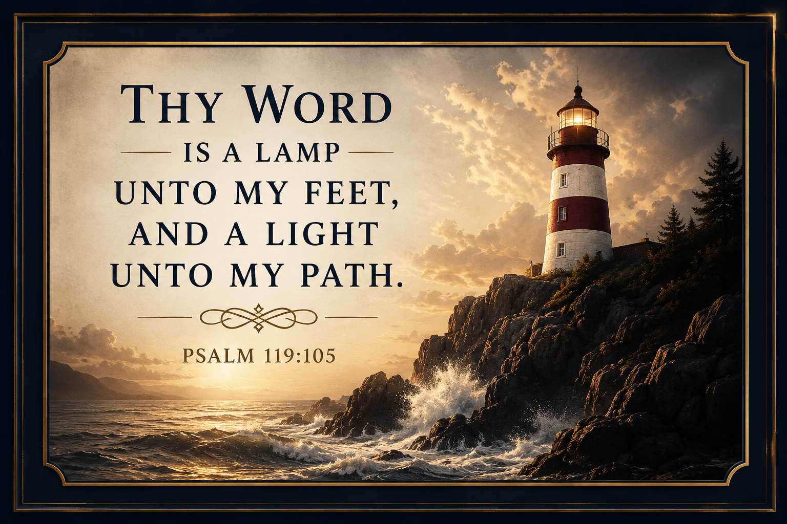 Psalm 119:105 Scripture wall art
