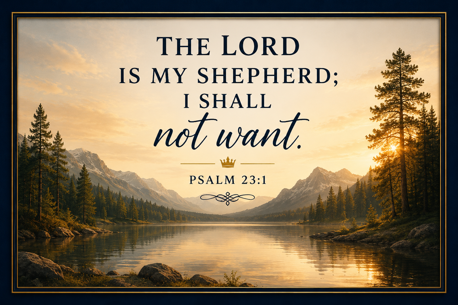 Psalm 23:1 Scripture wall art